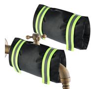 Outdoor Faucet Cover 2 Pieces | 10x7 Inch Reflective Tap Insulated Wrap | Weather Proof Faucet Cover For Home Farm RV Garden Cold Weather Fountain Irrigation System