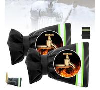 Outdoor Faucet Covers for Winter,Winter Insulated, 2 Piece Freeze Protection With Reflective Strip For Patio Lawn Garden Christmas Home Decoration-A