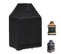 Outdoor Fireplace Cover, Waterproof Fire Pit Cover, Upright Patio Wood Burning Fireplaces Cover, Outdoor Fireplace Cover, 38 X 26 X 54 Inch Heavy Duty Protector for Outdoor Fireplace