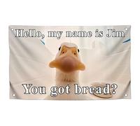 Outdoor Flags Hello My Name Is Jim U Got Bread? Bandiera Pirata Robuste Bandiera Antivento Esterni Resistente Alle Intemperie Bandiere Da Giardino For Decorazioni Pub Barca Feste Casa 90x150cm