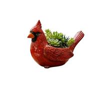 Outdoor Flower Pots, Resin Funny Bird Decorative Planter Set, Stylish Small Gardening Pots With Drainage Design For Garden Patio Porch Pathway Home Office Farmhouse Seedling Planting Use