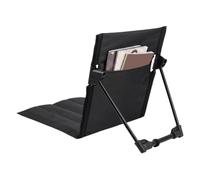 Outdoor Folding Cushion Chair - Adjustable Backrest Beach Lounger, Portable Camping Seat | Lightweight Lawn Nap Recliner Rest Chair, Comfortable Floor Sunbathing Lounger for Park Picnic Fishing