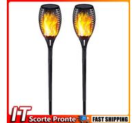 Outdoor Garden Solar Flame Light Waterproof LED Torch Lamp for Yard (1pc)