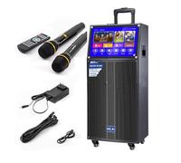 Outdoor guardando film video canto quadrato danza audio touch screen bluetooth karaoke portatile set di altoparlanti all-in-one