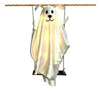 Outdoor Halloween Decorations - 59 Inch Light Up Swing Ghost Dog