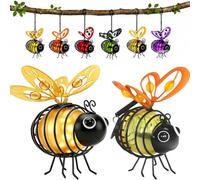 Outdoor Hanging Solar Bee Light,Bee Solar Lights Outdoor Garden，A