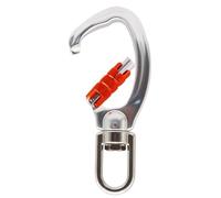 Outdoor Hook - Heavy Duty D Ring Carabiner, Aluminum Alloy Locking Clip, Hiking Backpacking Accessory, Camping Picnic Gear Component, Climbing Survival Utility, Two Pack Silver
