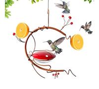 Outdoor Hummingbird - Feeder - Casetta media per uccelli con bacche rosse | Decorazione da appendere sul cortile per uccelli, anti-invecchiamento, mangime in vetro per la natura