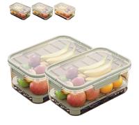 Outdoor Ice Preservation Box, Kitchen Refrigerator Storage Box, contenitore per snack con Ice Pack, Clear Ice Preservation Holder with Drain Divider for Camping Picnic (Green, 2 pezzi)