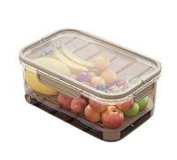 Outdoor Ice Preservation Box, Snackle Box Container with Ice Pack,Chilled Portable Travel Charcuterie Snackle for Meat, Veggies for Camping Picnic (Brown)