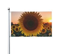 Outdoor Indoor Girasole E Tramonto Stampa Doppio Lato Bandiera Giardino Cortile Esterno Banner Decorativo Dimensioni 3x5 Ft
