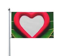Outdoor Indoor San Valentino Amore Stampa Doppia Bandiera Giardino Cortile Esterno Banner Decorativo Dimensioni 3x5 Ft