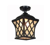 Outdoor/Indoor Vicino Al Soffitto Luci, Semi Flush Monte Soffitto Luce con Sfumature Di Vetro Smerigliato, Europeo Retro Impermeabile Lampada da Soffitto Esterna per Entryway Portico Stairway Balcone