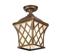 Outdoor/Indoor Vicino Al Soffitto Luci, Semi Flush Monte Soffitto Luce con Sfumature Di Vetro Smerigliato, Europeo Retro Impermeabile Lampada da Soffitto Esterna per Entryway Portico Stairway Balcone