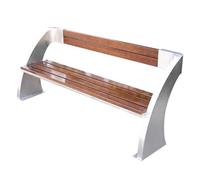 Outdoor Large Bench, Stainless Steel Wood Bench, with Backrest and Armrest, for Park, Porch, and Public Areas(180cm/70.9in)