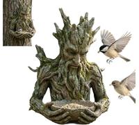 Outdoor Millennial Ancient Tree Bird Feeder,The Quiet Offering A Tree-Integrated Bird Feeding Sculpture, with Hidden Keyhole Hanger, Unique Patio, Yard, Garden Ornament for Birds Lovers