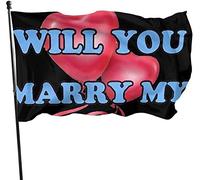 Outdoor Mommy Will You Will You Marry My Daddy Garden Flag, Family Flag 3 X 5 ft Decorazioni per la casa all'aperto