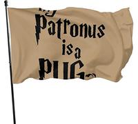 Outdoor My Patronus is a Pug Garden Flag, Yard Flag 3 X 5 ft Decorazioni per la casa all'aperto