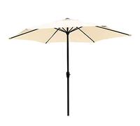 Outdoor Parasol Garden Patio Umbrella | 2.7m| Crank/Tiltable/Round/UV Protection for Beach/Gazebo/Balcony/Terrace/Coffe
