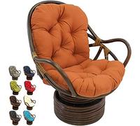 Outdoor Patio Furniture Ultra Soft Swivel Rocking Chair Cushion Thicken Washable Pad for Rattan Folding Recliner Garden Chair Orange