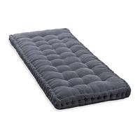 Outdoor Patio Swing Cushion - 10cm Thick Seat Cushions for 2/3 Seater Swing 100cm/120cm Cotton Bench Sofa Mattress Dark Grey Floor Seat for Home & Garden 80x35cm