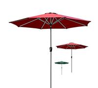 Outdoor Patio Umbrella, 9 Ft / 2.7 M Garden Parasol Umbrella Market Sun Shade for Beach Deck Pool, with Push Button Tilt And Crank