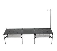 Outdoor Portable Folding Camp Kitchen Table DIY Aluminum Alloy Outdoor Folding Table for Beach Camping Party BBQ Easy Installation (Color : Set 2)