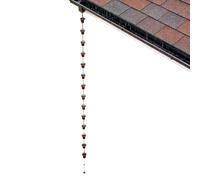 Outdoor Rain Chain, Decorative Garden Accessory, 12 Cup Water Fall Design, 3.8m Replacement Rain Chain for Patio Terrace Deck Balcony, Weather Resistant, Easy Installation for Garden Courtyard Villas