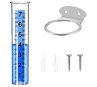 Outdoor Rain Gauges For Yard | Freeze Proof Rain Measure Gauge | Transparent Meter With Large Numbers For Irrigation Farming Lawn Garden Deck Fence