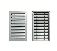 Outdoor Rain-Resistant Aluminum Air Venent Griglia, Fixed Louver Blade Wall Mount Ventilation Cover, Anti-Corrosion Air Outlet for Household Bathroom Kitchen Basement(Gray, 20x40in)