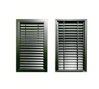 Outdoor Rain-Resistant Aluminum Air Venent Griglia, Fixed Louver Blade Wall Mount Ventilation Cover, Anti-Corrosion Air Outlet for Household Bathroom Kitchen Basement(nero, 14x22in)