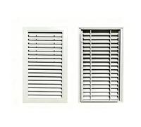 Outdoor Rain-Resistant Aluminum Air Venent Griglia, Fixed Louver Blade Wall Mount Ventilation Cover, Anti-Corrosion Air Outlet for Household Bathroom Kitchen Basement(bianco, 18 x 38 pollici)