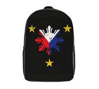 Outdoor Rucksack Philippine Flag Pinoy Pride Filipino American Backpack Vintage Daypack Per Idea Regalo, Scuola, Adulti, 42X32X14Cm