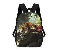 Outdoor Rucksack Tiger Tiger Resting On The Rocks Backpack Impermeabile Zainetto Scuola Per Compleanno, Escursionismo, Studenti, 42X32X14Cm