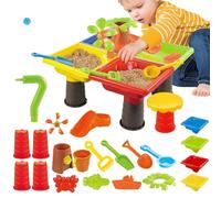 Outdoor Sand Table, Sensory Playset, Water Activity Center, Interactive Toy Station, 17.72x17.72x13.78 Inches, Multifunctional Summer Game, for, Backyard, Beach, Garden