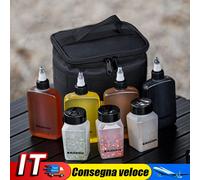 Outdoor Seasoning Bottle Set with Storage Bag Camping Picnic Spice Container Set