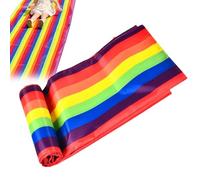 Outdoor Slide Mat - Grass Sliding Tarp | Colorful Heavy-Duty, Rainbow