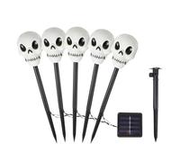 Outdoor Solar Halloween Decorations - 5pc Waterproof Skeletons Lamp Sets