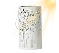 Outdoor Solar Lanterns | 20x11cm Waterproof Metal Flower Lamps Lights - Versatile Solar Pathway Lights Outdoor | For Yard Outside Path Landscape Walkway Lawn House Driveway Ground Backyard Porch