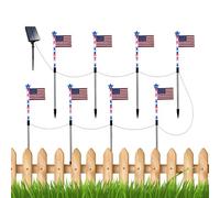 Outdoor Solar Pathway Lights - 8-Mode Flag Lighting, 5.91x27.56 Inches LED Landscape Stakes with Sensor, Waterproof Yard Lamps, Garden Path Decor, Solar Walkway Lights for Enhancing Curb Appeal