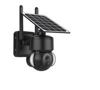 Outdoor Solar Wireless PTZ Garden CCTV Security Camera | HD Da 4 MP, Batteria Da 7500 MAh E Pannello Solare Da 5 W,(Black 4G ADD 32GB)
