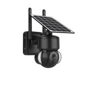 Outdoor Solar Wireless PTZ Garden CCTV Security Camera | HD Da 4 MP, Batteria Da 7500 MAh E Pannello Solare Da 5 W,(Black 4G Camera)