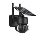 Outdoor Solar Wireless PTZ Garden CCTV Security Camera | HD Da 4 MP, Batteria Da 7500 MAh E Pannello Solare Da 5 W,(Black Wifi ADD 128GB)