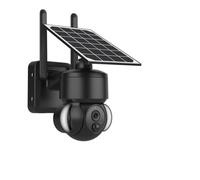Outdoor Solar Wireless PTZ Garden CCTV Security Camera | HD Da 4 MP, Batteria Da 7500 MAh E Pannello Solare Da 5 W,(Black 4G ADD 128GB)