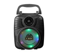 Outdoor Speaker Wireless, Music Speaker, Portable Sound System, 360° Surround Audio, Colorful Lighting Effects, Loud Stereo Output, Indoor, Open-Air Activities, (Black)