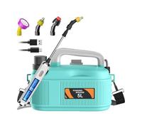 Outdoor Sprayer, Battery-Powered Grass Sprayer 1.35 Gallon, Adjustable Watering Mister, Telescopic Wand Sprinkler, for Yard Garden Greenhouse Farm Indoor Outdoor Camping Patio Use, 23.6 Inches