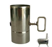 Outdoor Stove Pipe, Stainless Steel Chimney Extension, Adjustable Pipes Accessory, Thickened Tent Chimney for Outdoors Cooking, Camping, Hiking, Survival, Wood Stoves Use 6cm/2.36in