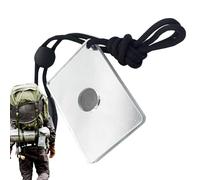 Outdoor Survival Reflective, Signal Mirror Activities, 2,95 x 1,97 in Signaling Mirror, Bussola e Whistle, Daylight Reflective Tool for Essential Adventure Gear
