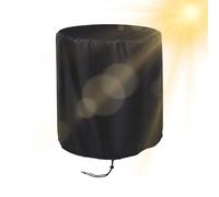 Outdoor Table Cover Round,53x58cm Waterproof Black Portable Case Enclosure | Adjustable Drawstring Outdoor Cooler Side Table Covers,for House Yard Backyard Garden Park Outside Camping