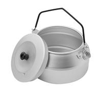 Outdoor Tea Kettle - 1L Aluminium Camping Boiling Pot, Portable Cookware Vessel With Grip Handle, Compact Heating Container | Suitable For Hiking Picnic Family Use Garden Events And Outdoor Beverage